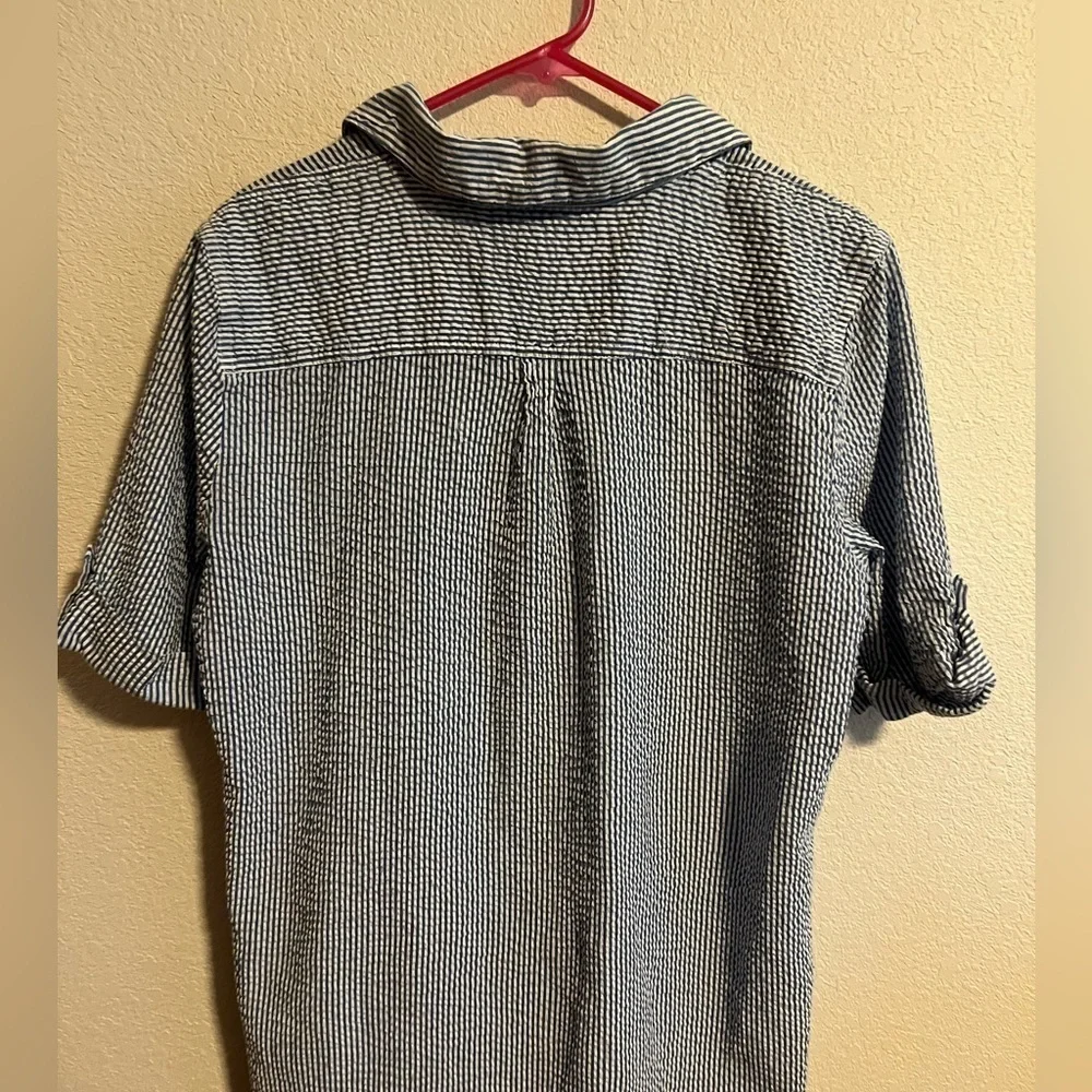 Karen Scott Striped Shirt Dress Size Large - Picture 7 of 10